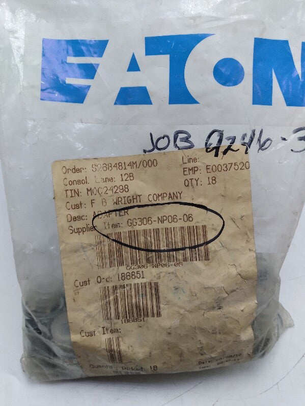 NEW Eaton CG306-NP06-06 90 Degree Male Elbow Fitting 18-Pack
