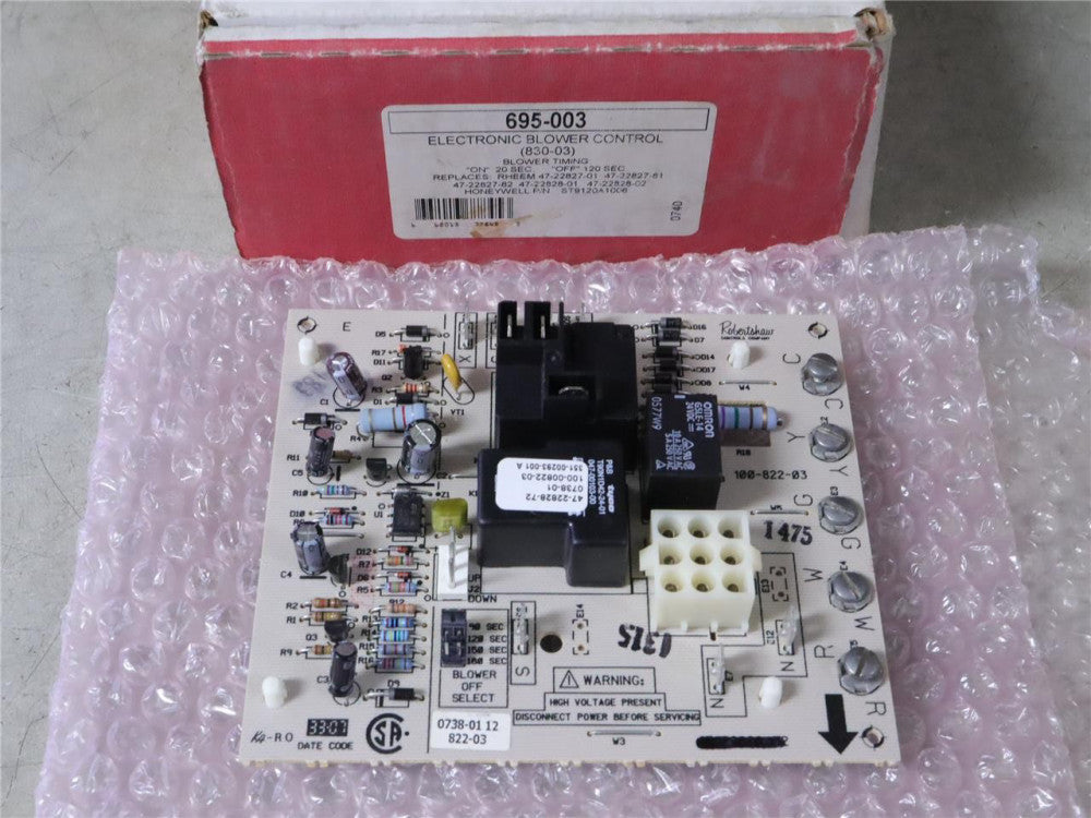 Robertshaw 695-003 Electronic Blower Control Control Circuit Board 47-22827-01