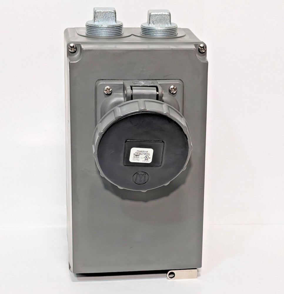 Pass & Seymour PS460R5-W Watertight 4-Way Receptacle, 60A, 3P, 600VAC, Enclosure