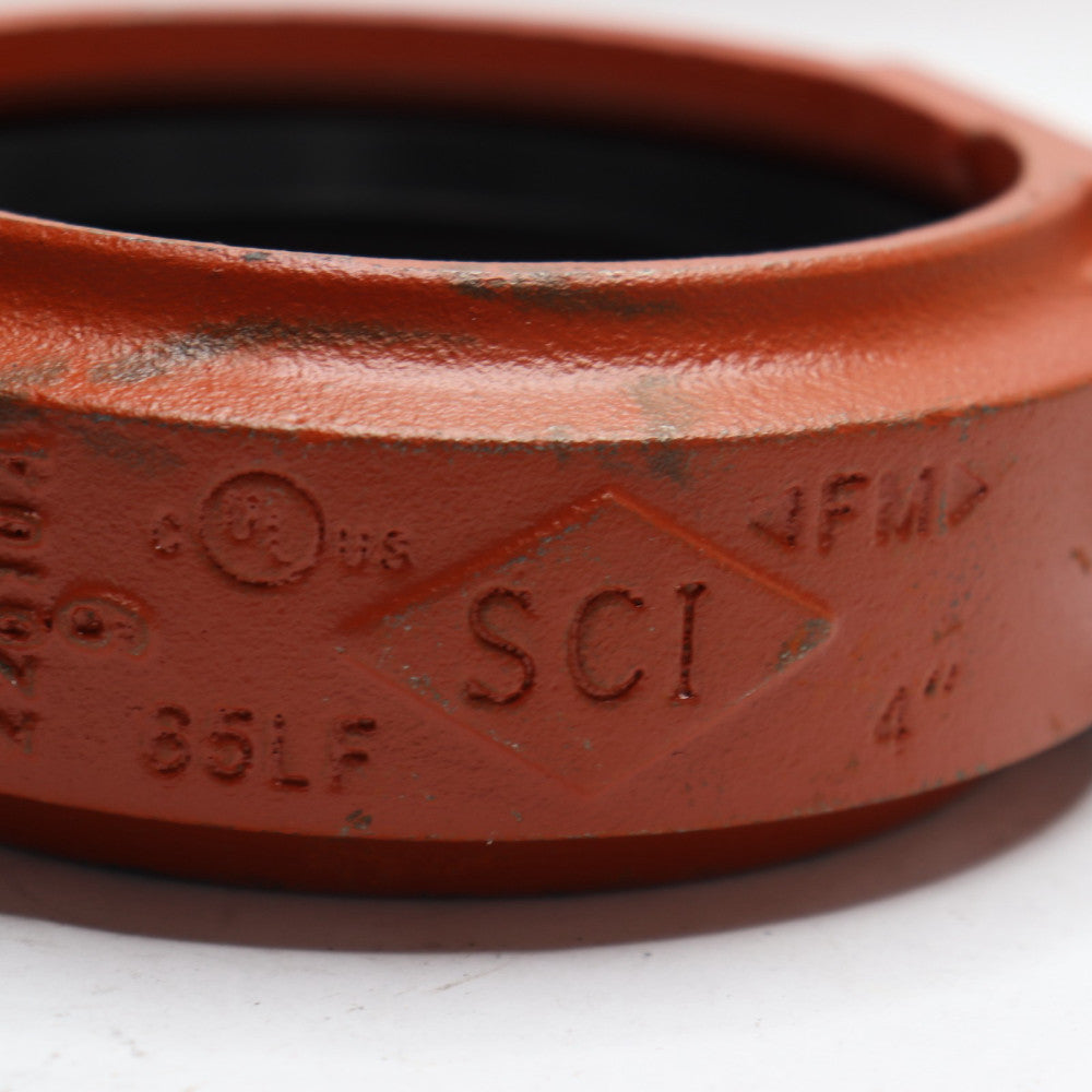 SCI Lightweight Flexible Coupling UL/FM - EPDM Gasket Orange Paint Housing 4"