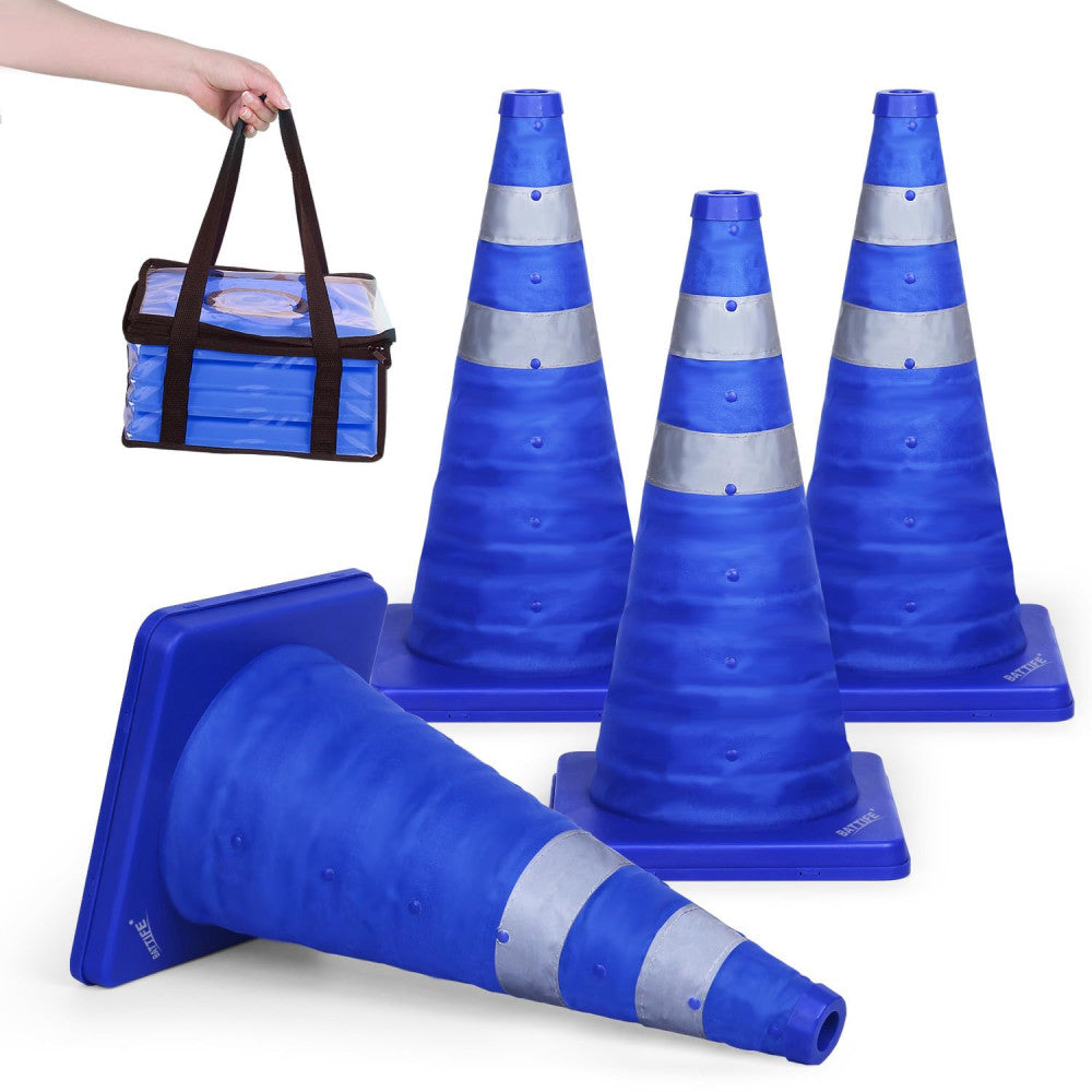 18 Inch Collapsible Traffic Cones Safety Cones Pop-Up Cones with Reflective Coll