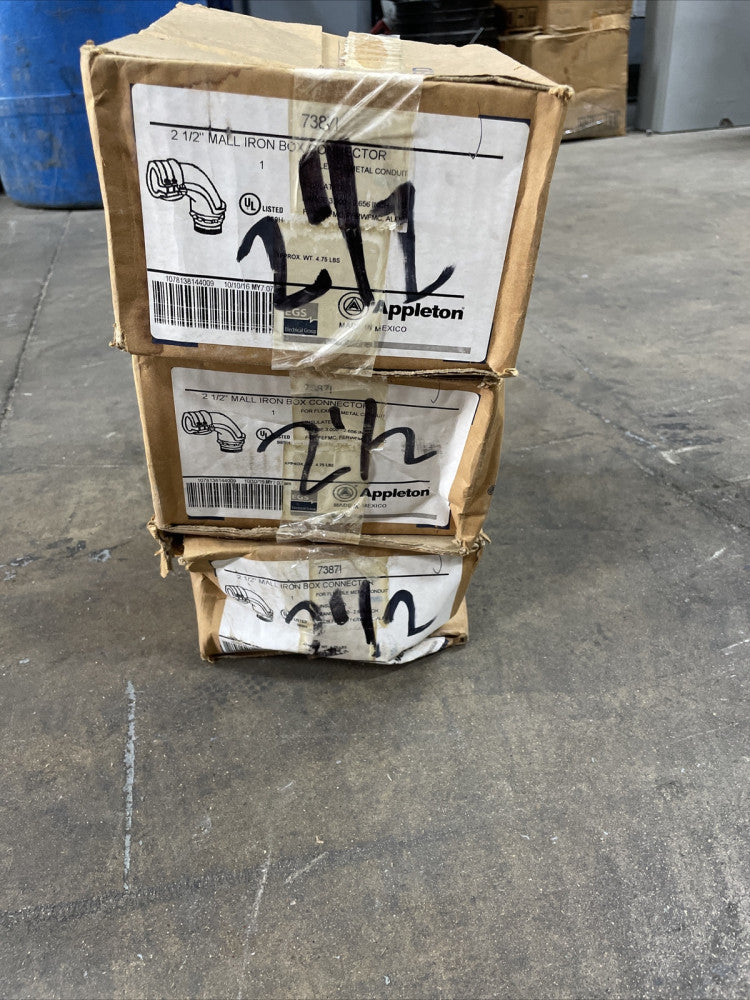 1 BOX ONLY EMERSON APPLETON 7387I NEW IN BOX OLD STYLE 2-1/2'' CONNECTOR~ NEW