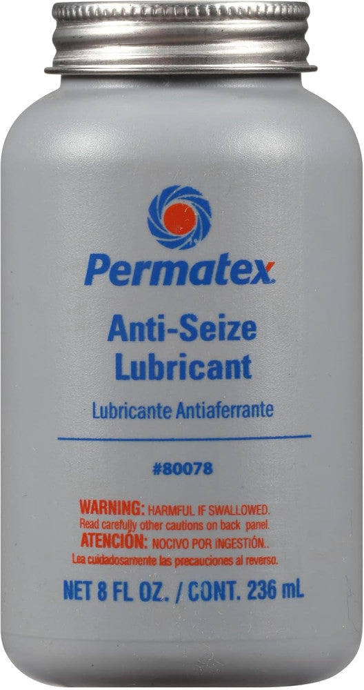 Permatex 80078 Anti-Seize Lubricant With Brush Top Bottle 8 Oz. (Pack of 1)