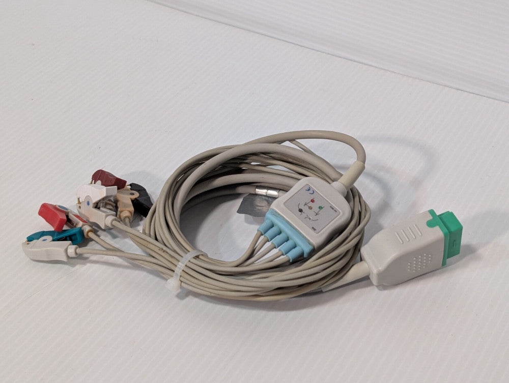 GE Healthcare C2586P0 Direct Connect EKG Cable, 5 Clip & 11 PIN Ends, as shown