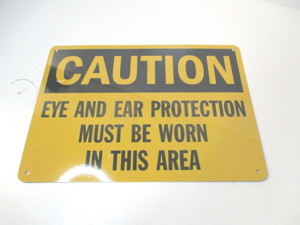 Lyle (U4-1269-RA_14X10) 10" x 14" Eye And Ear Protection Must Be Worn Sign