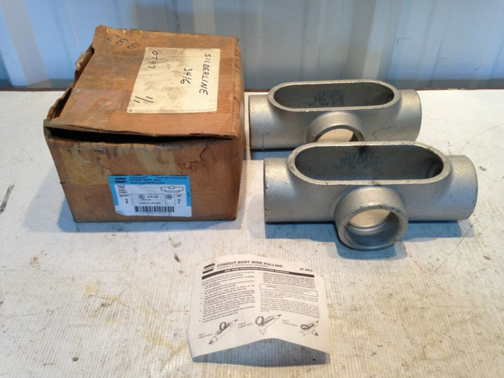 Crouse-Hinds Condulet T67 2" CI Conduit Outlet Body -Box of 2