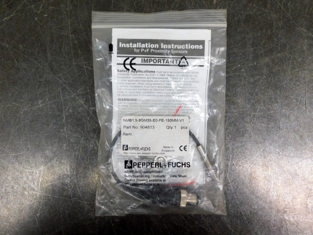 Pepperl + Fuchs 904813 Proximity Switch Sensor NMB1,5-8GM35-E0-FE-150MM-V1