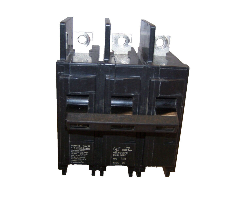 SQUARE D 15 AMP BOLT-ON CIRCUIT BREAKER 240 VAC 3 POLE BQ3B015