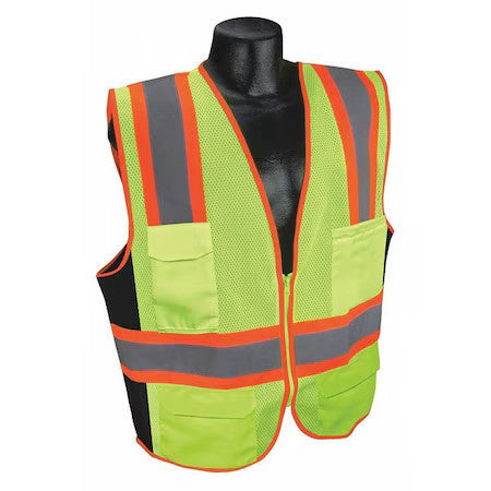 Condor 53Ym83 High Visibility Vest,Yellow/Green,Xl