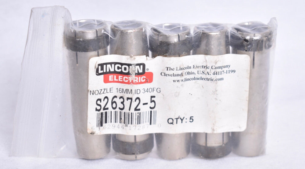 5 Count Lincoln Electric .030" - .045" Cylindrical Nozzles for X-Tractor S26372