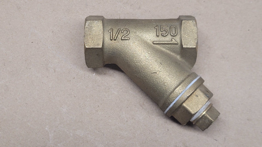1/2" NPT Brass Y Strainer 150 PSI