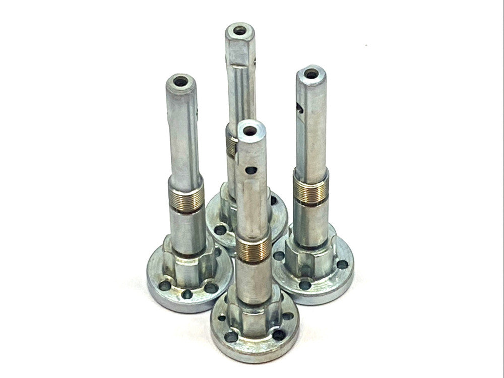 Stainless Steel Flanged Mount Rotary Shaft 3" Precision Machined LOT OF 4