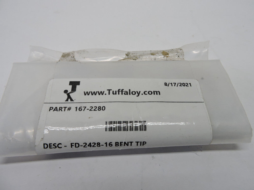 (6) Tuffaloy FD-2428-16 Bent Tip #167-2280 Standard Electrodes 2.50 IN x .500 IN