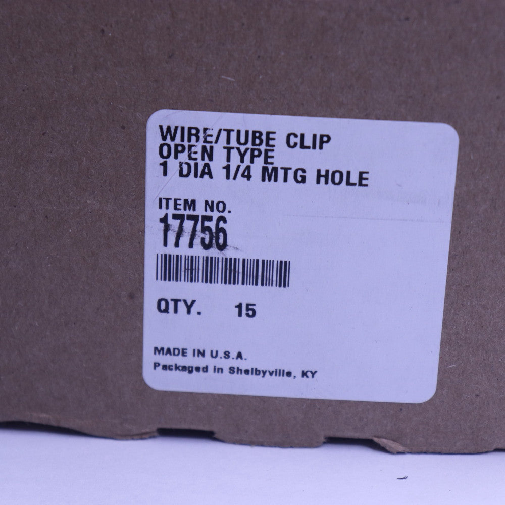 (15-Pk) Wire Clip Open Type 1" Dia x 1/4" MTG Hole 17756
