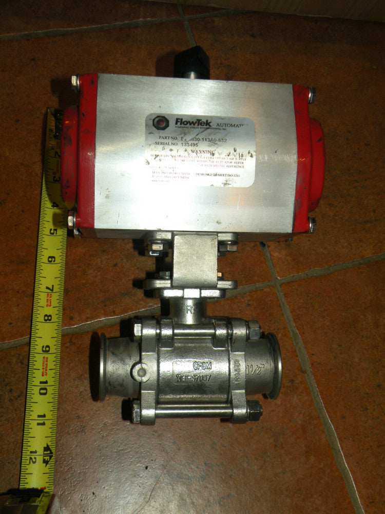 Flowtek 92-0830-113A0-532 Actuator With 1-1/2"-57007 CF3M Valve