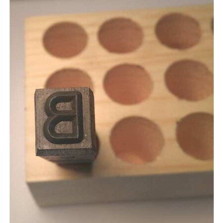 Young Bros Stamp Works 06273 B Hand Stamp,3" Shank L,Steel, 06273 B
