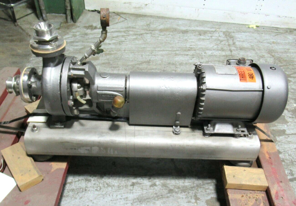 Durco Mark II 1 1/2X1-6/54 Centrifugal Pump w/ 3HP Drive