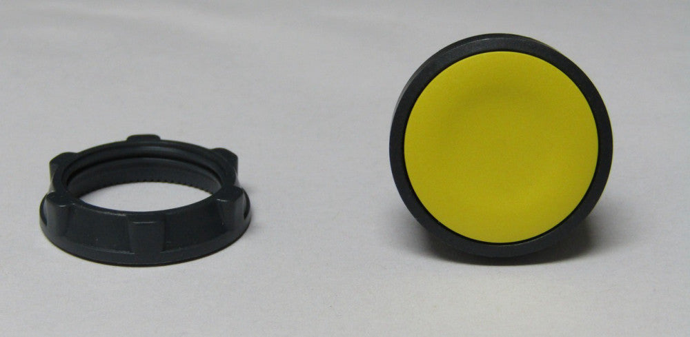 SCHNEIDER ZB5 AA5 HARMONY SPRING RETURN YELLOW FLUSH PUSH BUTTON - LOT OF 2