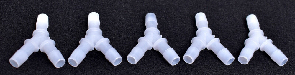 5 Count Cole Parmer Masterflex Y Tube Connector w/ 3/8" ID 30703-93