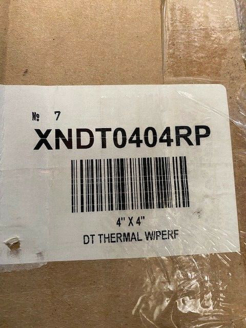 4" x 4" DT Thermal w/Perf ***4 Rolls - 1,500 labels per roll*** (NEW)