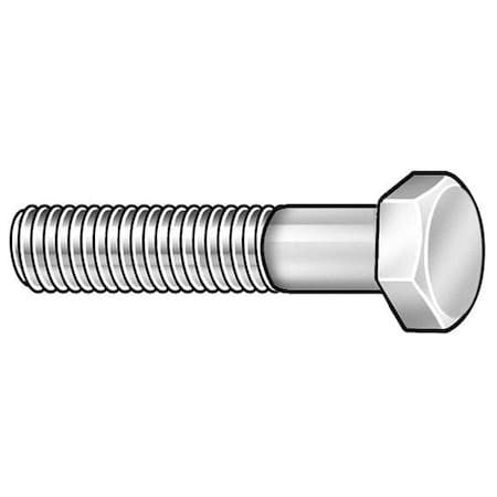 Zoro Select 494060-Pg Grade A307, 3/8"-16 Hex Head Cap Screw, Zinc Plated