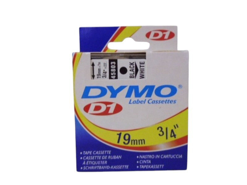 DYMO 45803 LABEL CASSETTE 19MM 3/4" WHITE NSMP