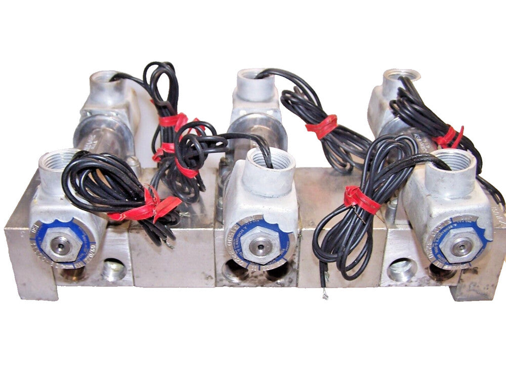 NEW SCHRADER 1/2" NPT PORT 3 VALVE SOLENOID VALVE 31500-8220 WITH MANIFOLD 220V