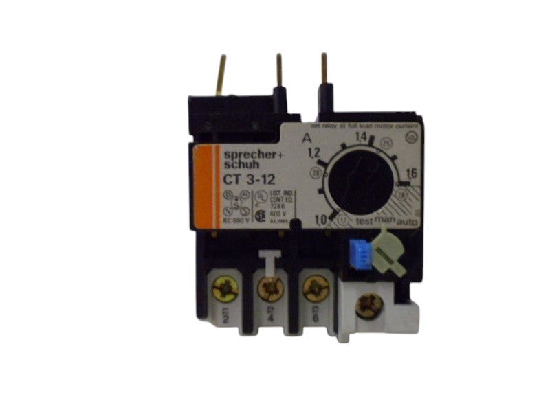 SPRECHER+SCHUH CR3-12 OVERLOAD RELAY UNMP