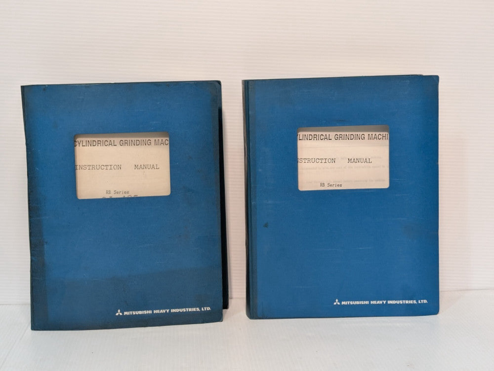 Set of 2 Mitsubishi Instruction Manuals for CNC Cylindrical Grinding Machines