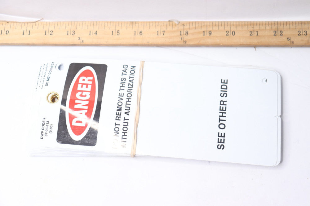 (25-Pk) Lem Products Danger Do Not Remove This Tag Accident Avertion Tag