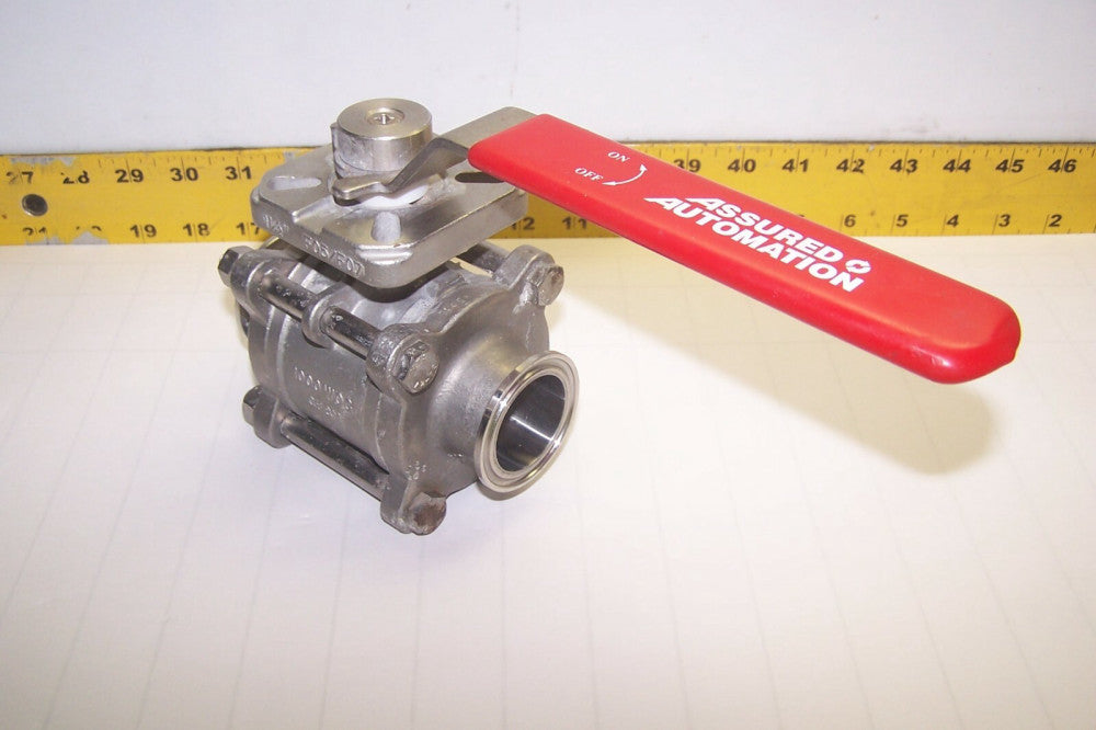 ASSURED AUTOMATION 1-1/2" STAINLESS STEEL SANITARY BALL VALVE 1000WOG CF8M