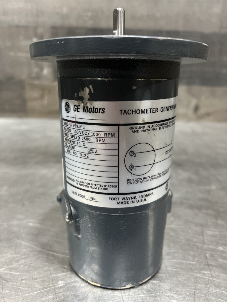 GE MOTORS 5PY59JY1 TACHOMETER GENERATOR. 2500RPM. Nos Surplus No Original Box