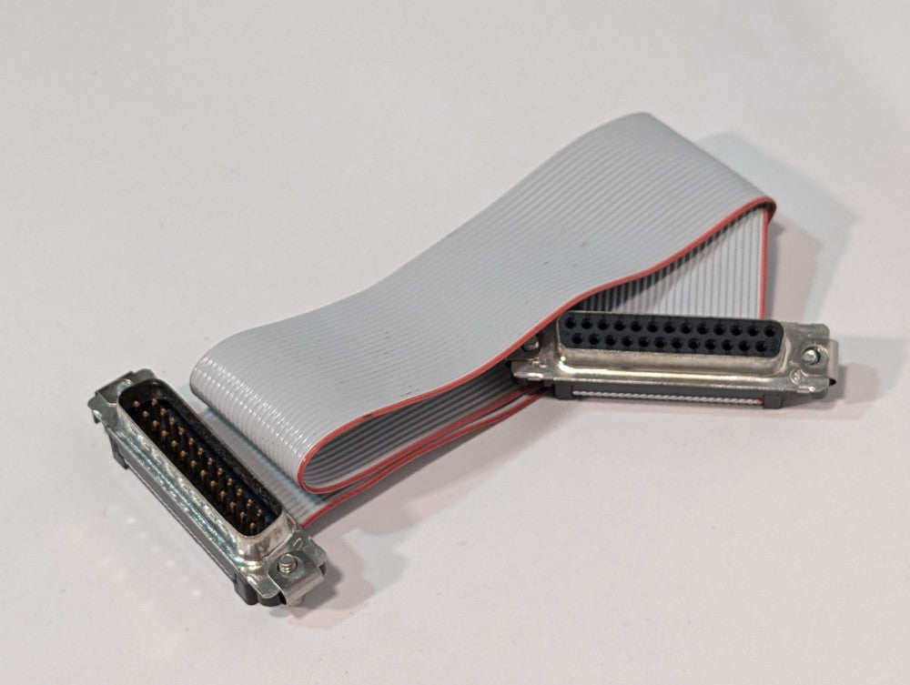 Unbranded Ribbon Cable, 15", 25 Pin (F) to 25 Pin (M) Amphenol Connectors