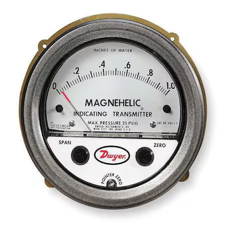 Dwyer Instruments 605-2 Dwyer Magnehelic Pressure Transmitter, 0/2.0Inwc