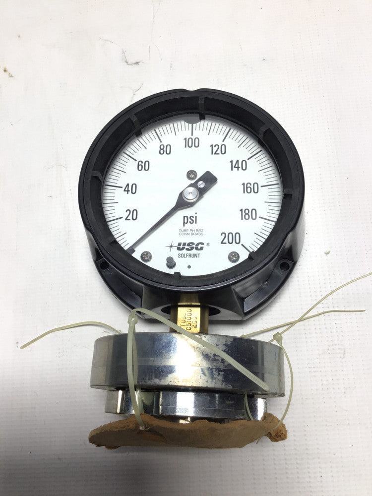 Ametek RC1-150 Oil Filled Pressure Gauge 4-1/2" 1/2" ANPT LM 200 PSI Tube PH ...