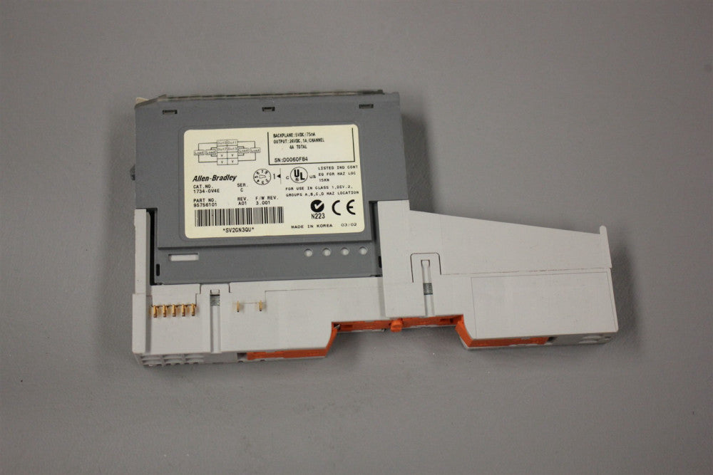 ALLEN BRADLEY OUTPUT MODULE 1734-0V4E 1734-MB SER A