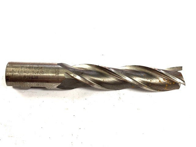CLEVELAND TWIST 1" HS LEAD 5.420 819438 END MILL 4-5/8" FLUTE 1-3/4" SHANK 3FLT