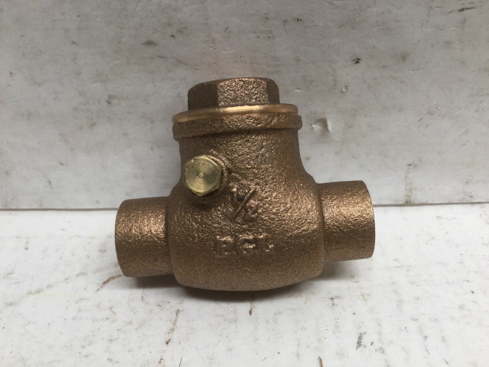 PGL 1/2” Sweat Connection Brass Swing Check Valve 200 WOG