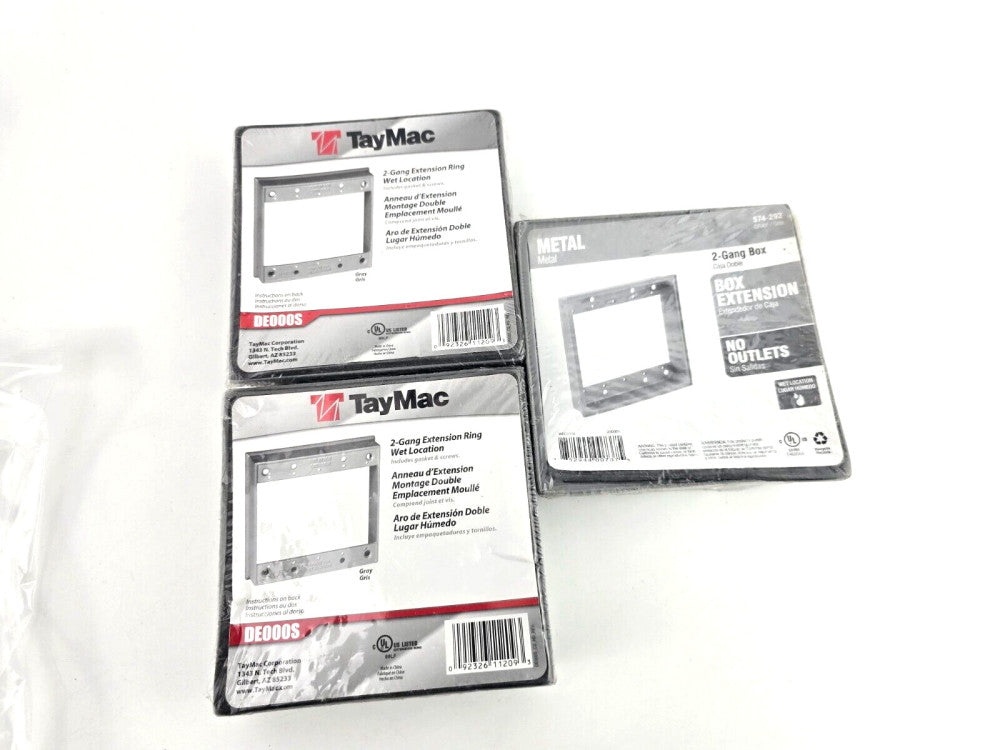3pcs TAYMAC/CE 2-Gang Extension Ring Wet Location DE000S
