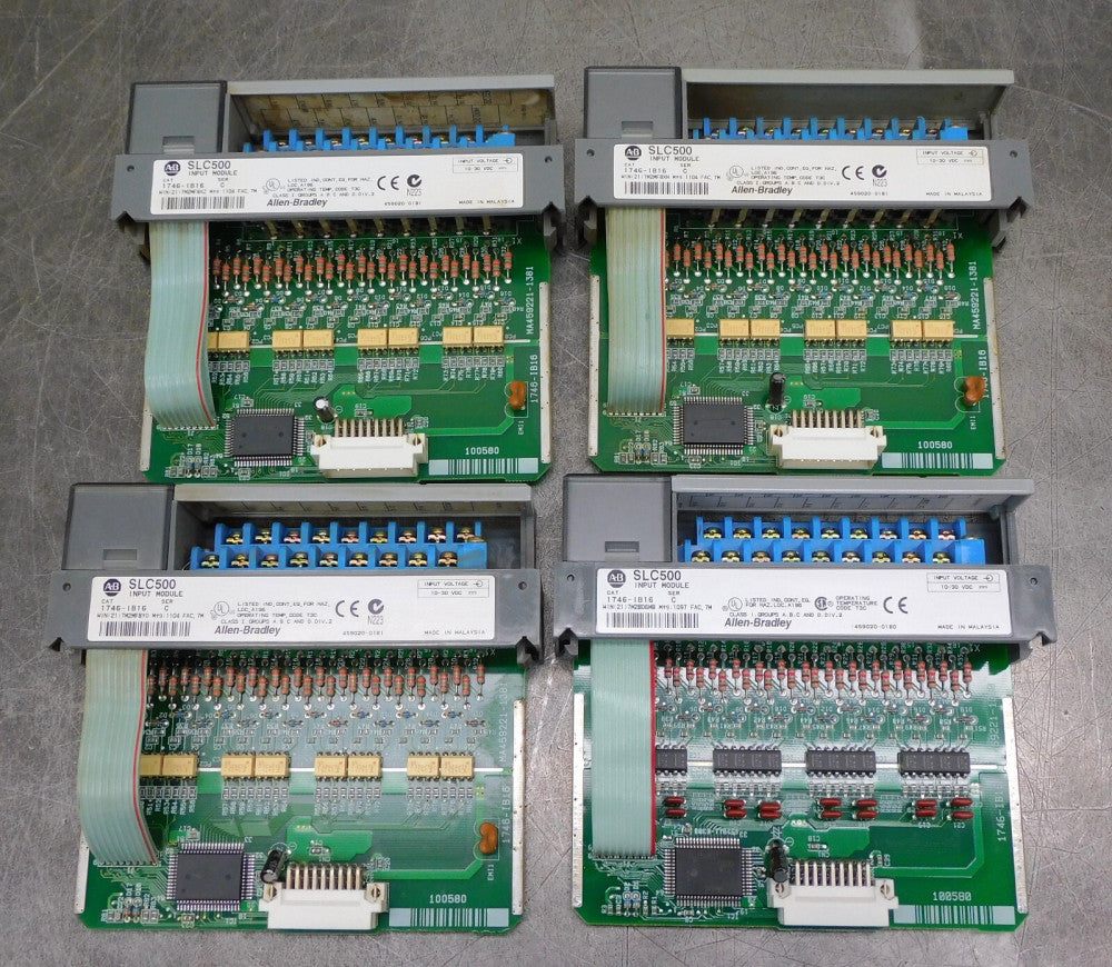 Allen Bradley 1746-IB16 SLC 500 Module Card Unit 459020-0181 Lot of Four (4)