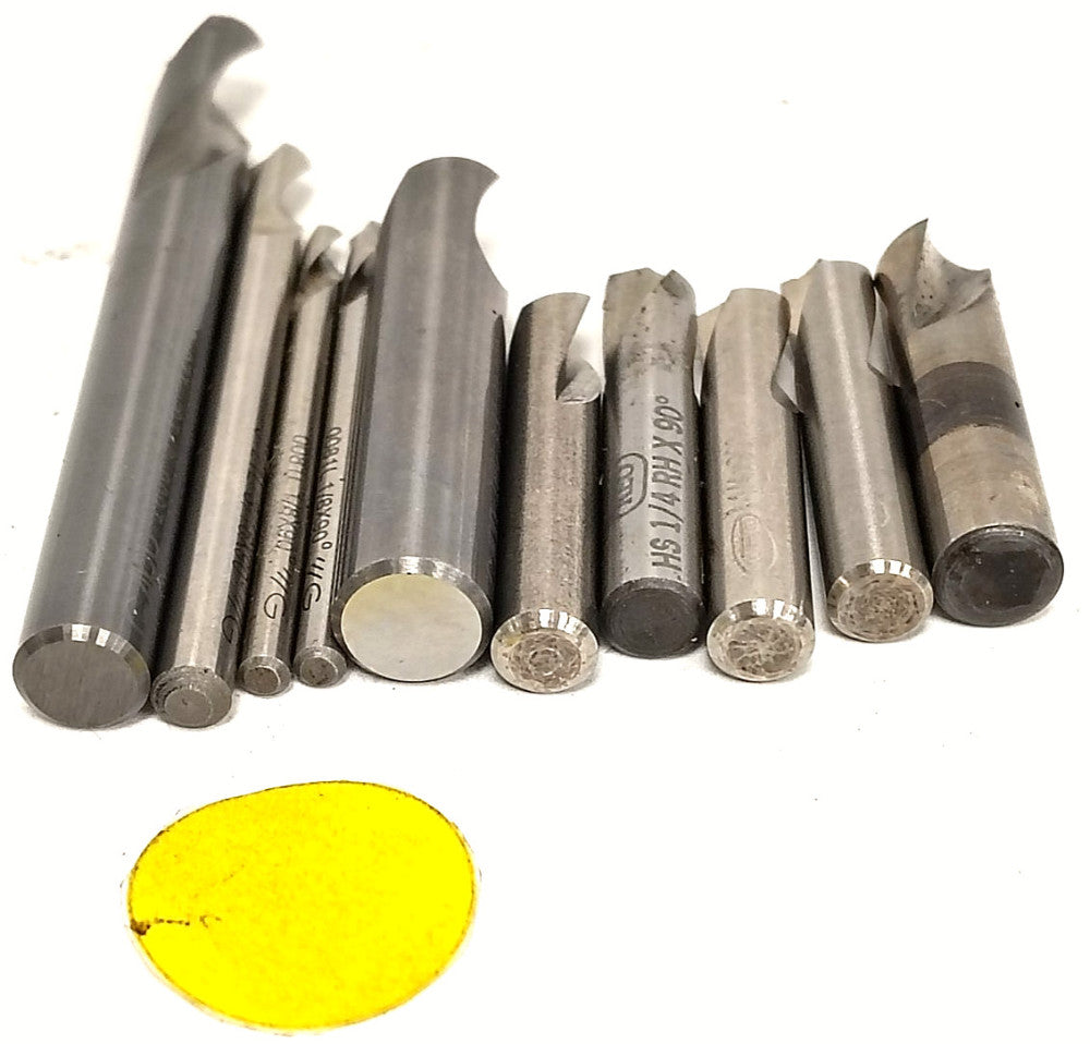 ASSORTED LOT SPOTTING DRILL BITS 90° & 120° STEEL MATERIAL ***LOT OF 10**