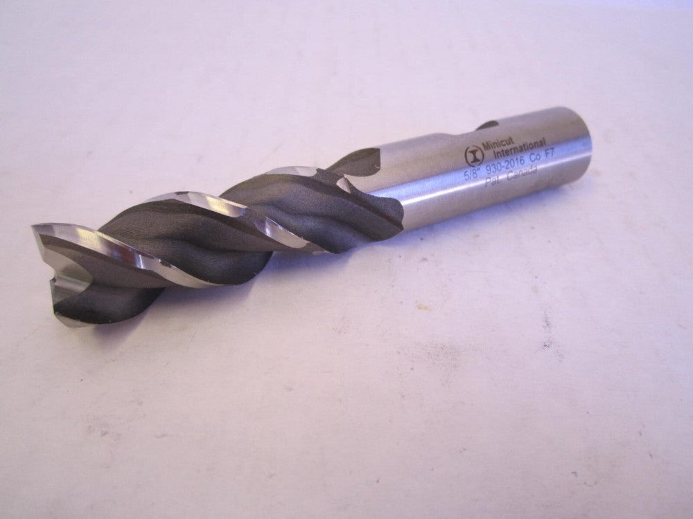 Minicut Int'l 5/8 x 1-5/8 x 3-3/4" Roughing 3-Flute Endmill RPM-2016 New