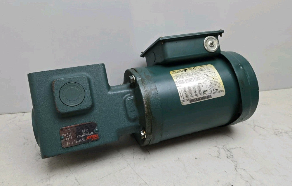 Reliance P56X3891Z Dc Motor 3Ph 1 Hp 1725 Rpm Dodge MR94751 Gear Reducer 10:1 Ra
