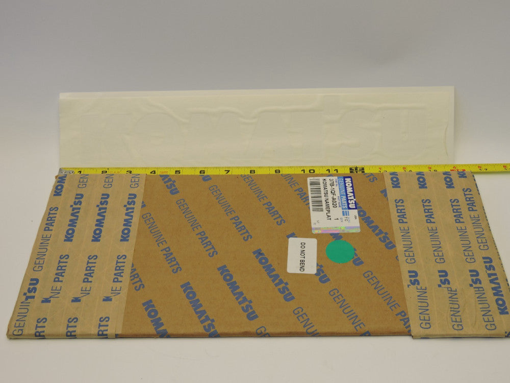 Komatsu 37B-1QF-A020 C/W Decal White 14" Long Genuine OEM New