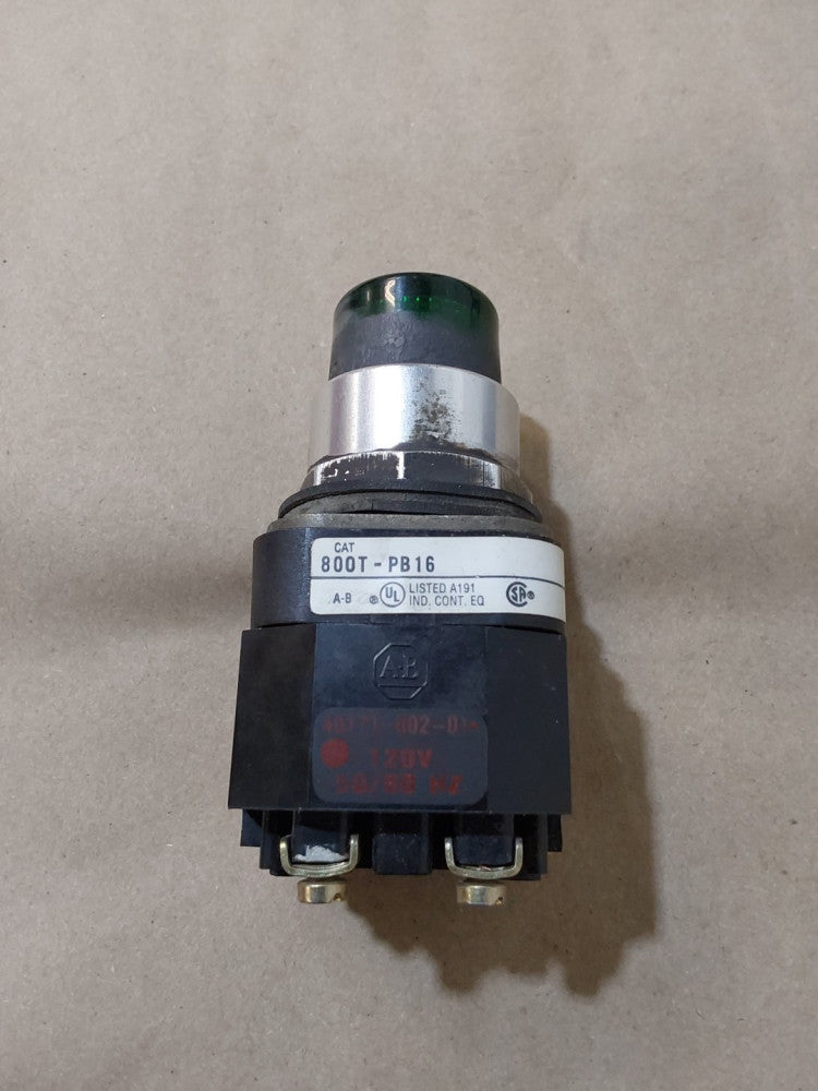 Allen-Bradley 800T-PB16 Ser.T Illuminated Green Push Button