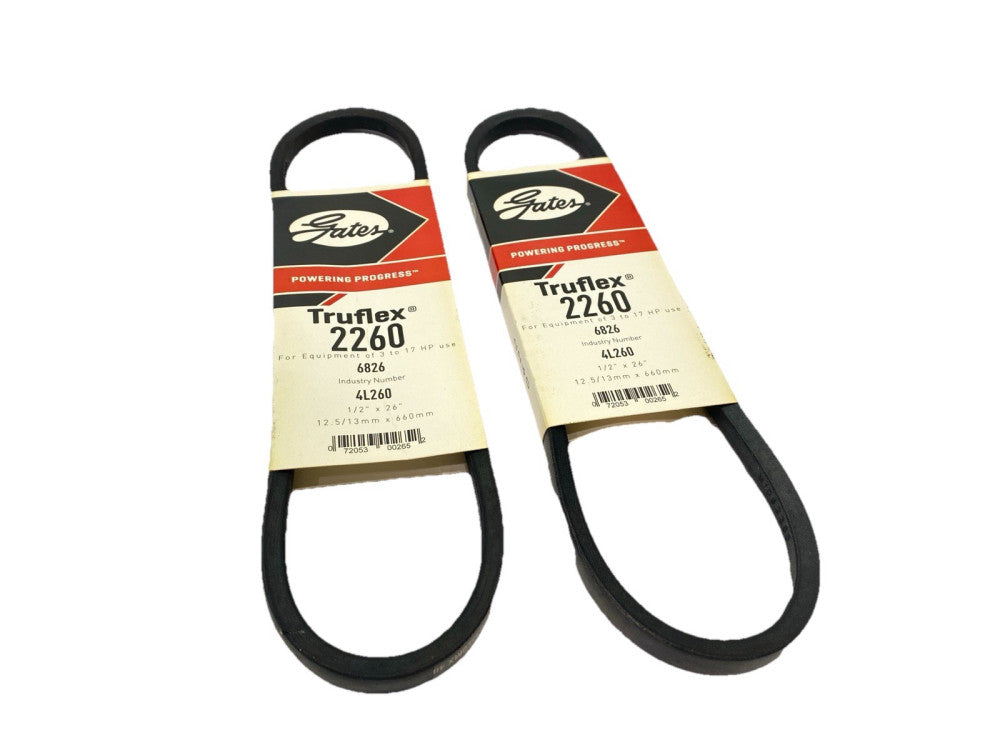 Gates 2260 4L260 Truflex V-Belt 1/2" x 26" LOT OF 2