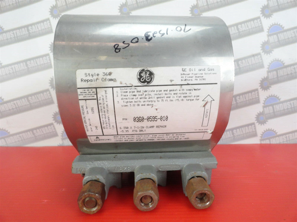DRESSER / GE - 0360-0595-010 / 03600595010, 360 Repair Clamp 6.35" x 7.5" (NEW)