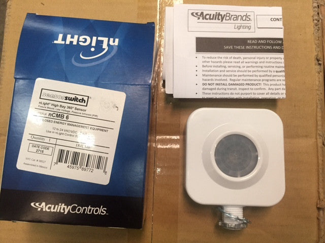 SensorSwitch nLight nCMB-6 Fixture Mount Passive Infrared HighBay 360 Deg Sensor