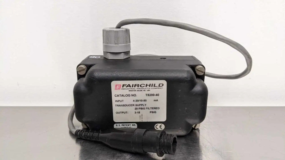 Fairchild T5200-40 Pneumatic Transducer Supply 3-15PSIG 4-20/10-50 mA 1/4"