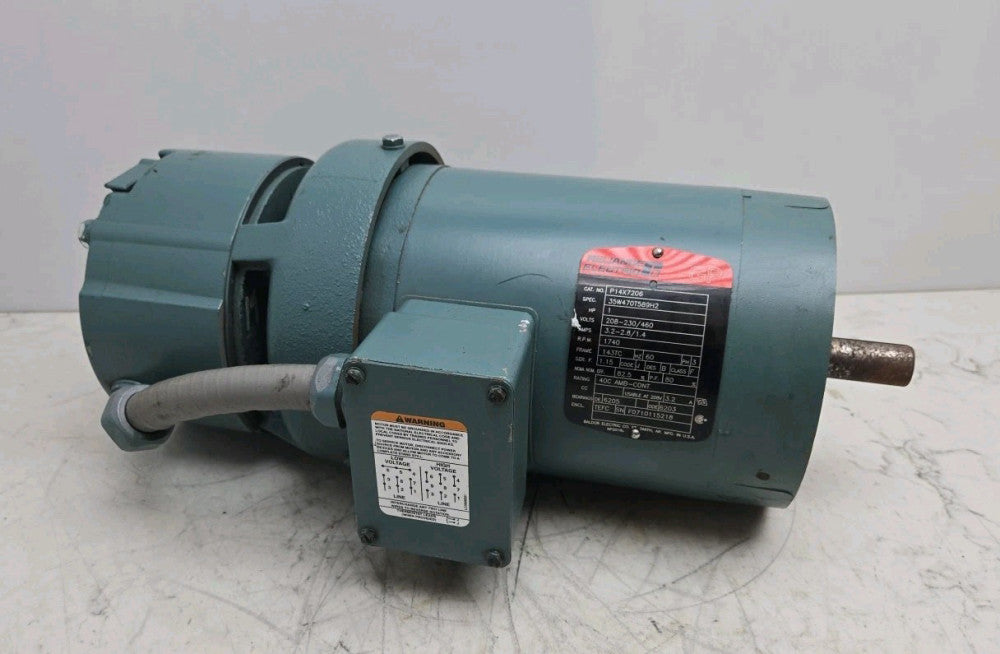 Reliance Electric P14X7206 Brake Motor 1 Hp 3 Ph 1740 Rpm Dodge 031395 Brake New